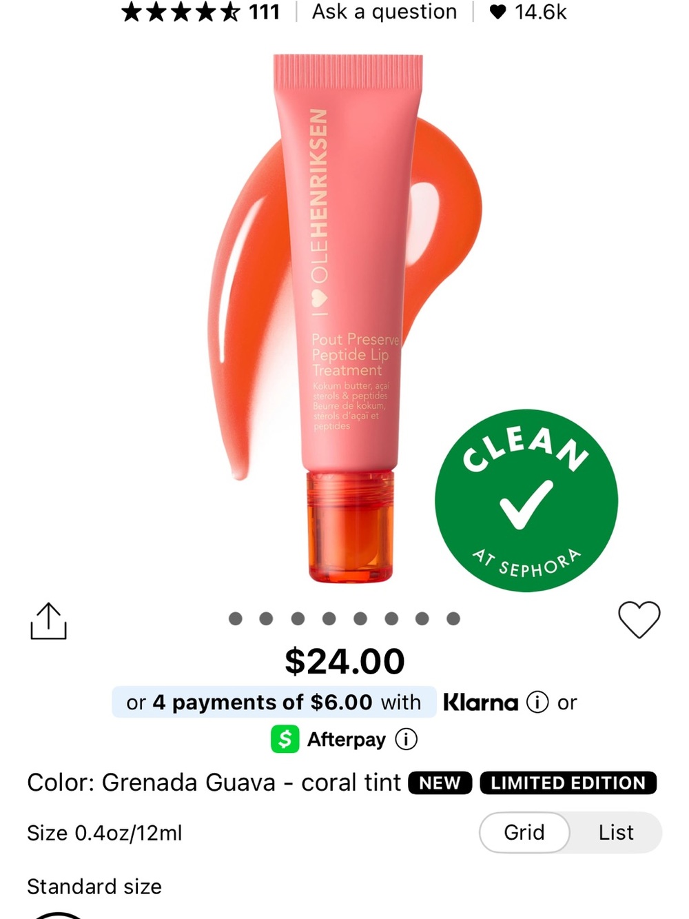 Ole Henriksen Pout Preserve Peptide Lip Treatment - Pink & Green Packaging - Picture 3 of 3